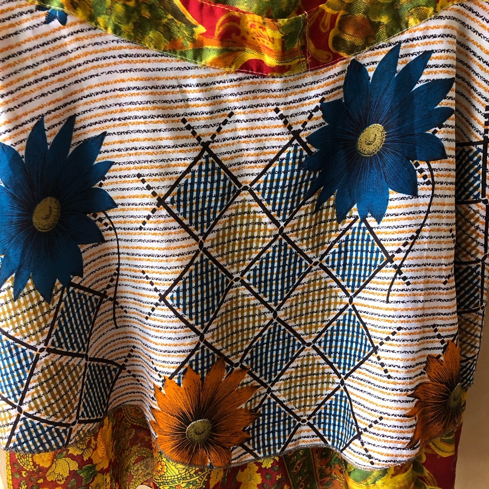Boho Mini Floral Sari Wrap Skirt - Picture 10 of 10